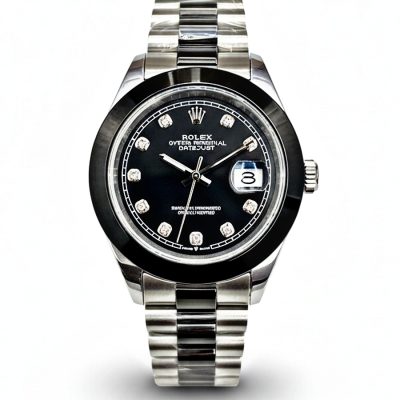Premium fashion wrist watch close-up