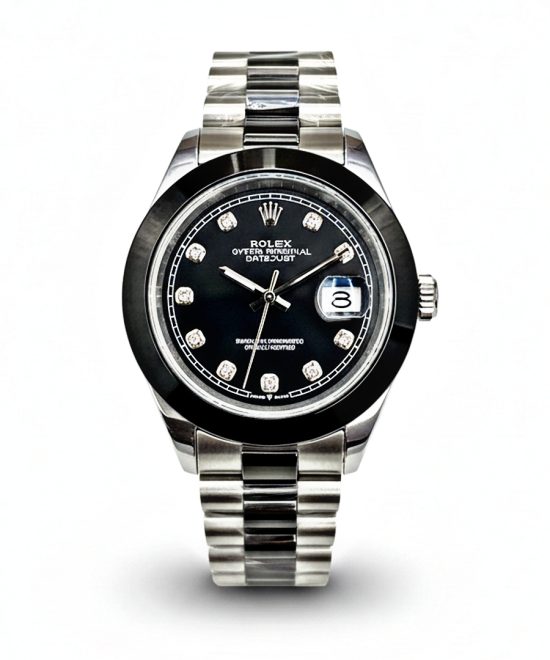 Premium fashion wrist watch close-up