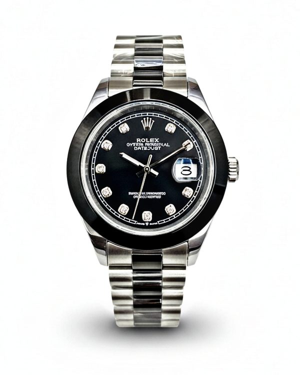 Premium fashion wrist watch close-up