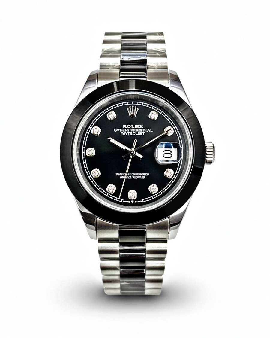 Premium fashion wrist watch close-up